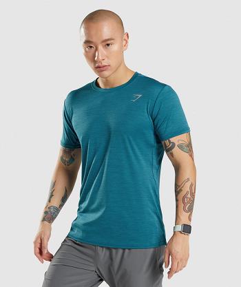 T Shirts Gymshark Speed Hombre Turquesa | CO 3440CTV